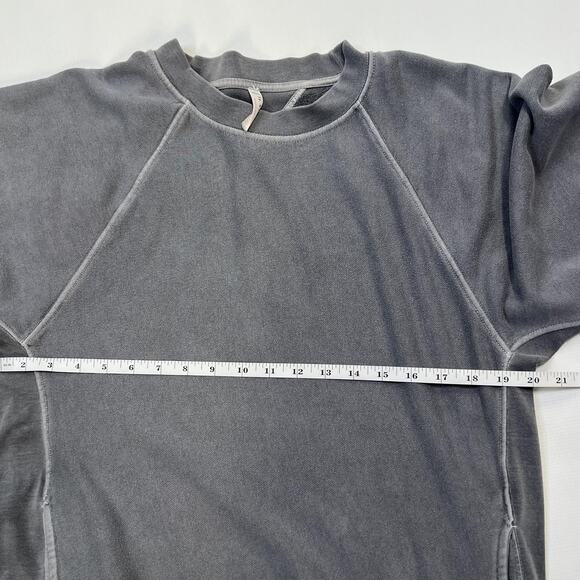 Free People Movement Sweatshirt Womens Small Gray Crewneck Pullover Pocket Cozy - Picture 10 of 11